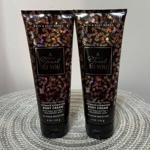 BBW A Toast To You Body Cream Set of 2 NWT